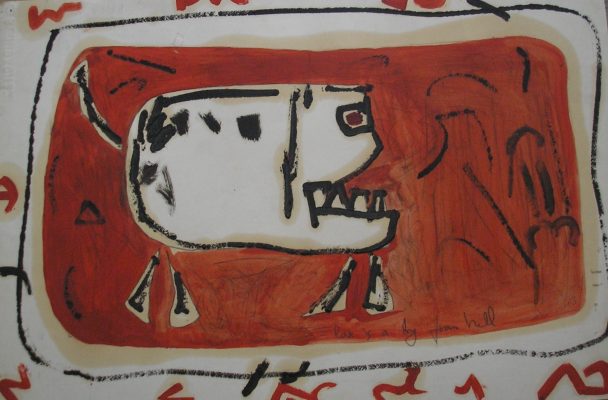 Love is a dog from hell · 1983 - Óleo sobre cartón, 40 x 60 cm